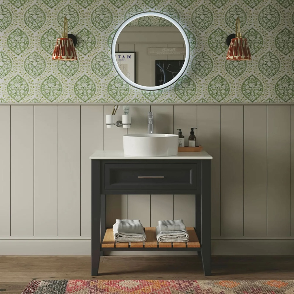 Heritage Broughton Graphite 800mm Washstand & Worktop - Lifestyle Image